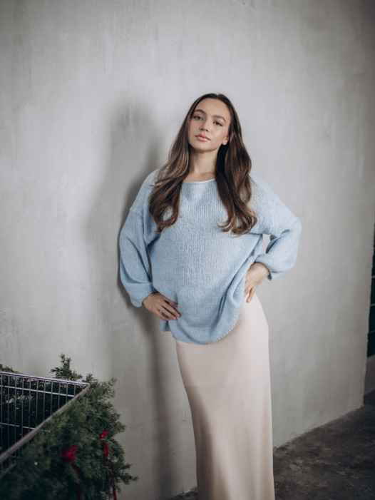 Джемпер прозрачной вязки в трех цветах - Eva Shafran