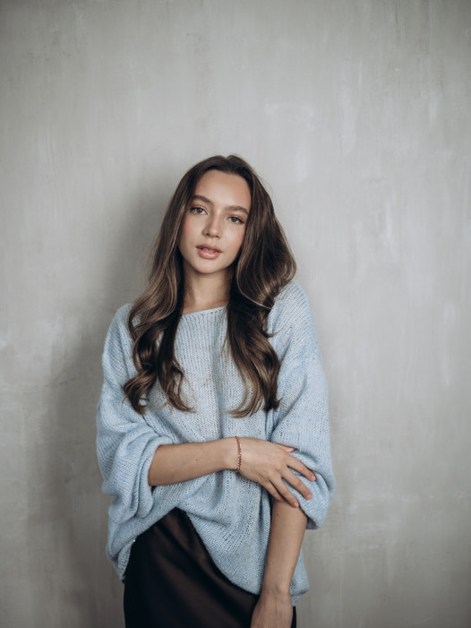 Джемпер прозрачной вязки в трех цветах - Eva Shafran
